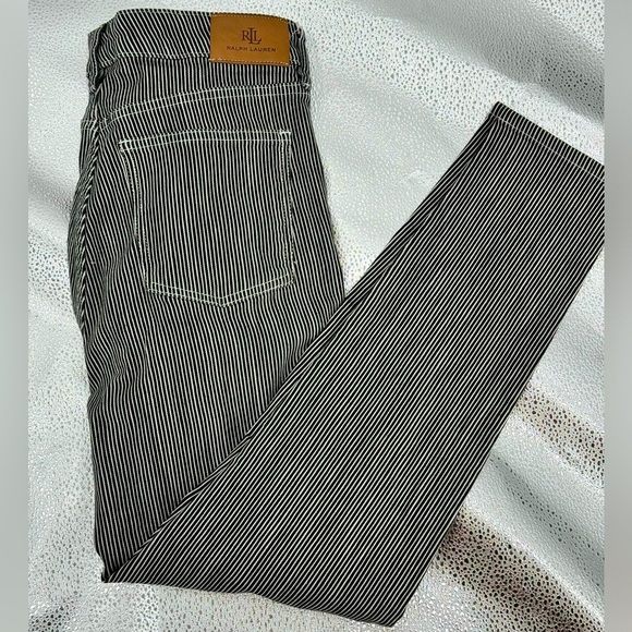Lauren Ralph Lauren Denim - Lauren Ralph Lauren Black stripped skinny Jeans-Size 10
